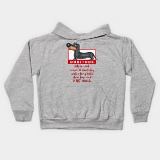 Cute Funny Dachshund Doxie Dog Attitude Kids Hoodie